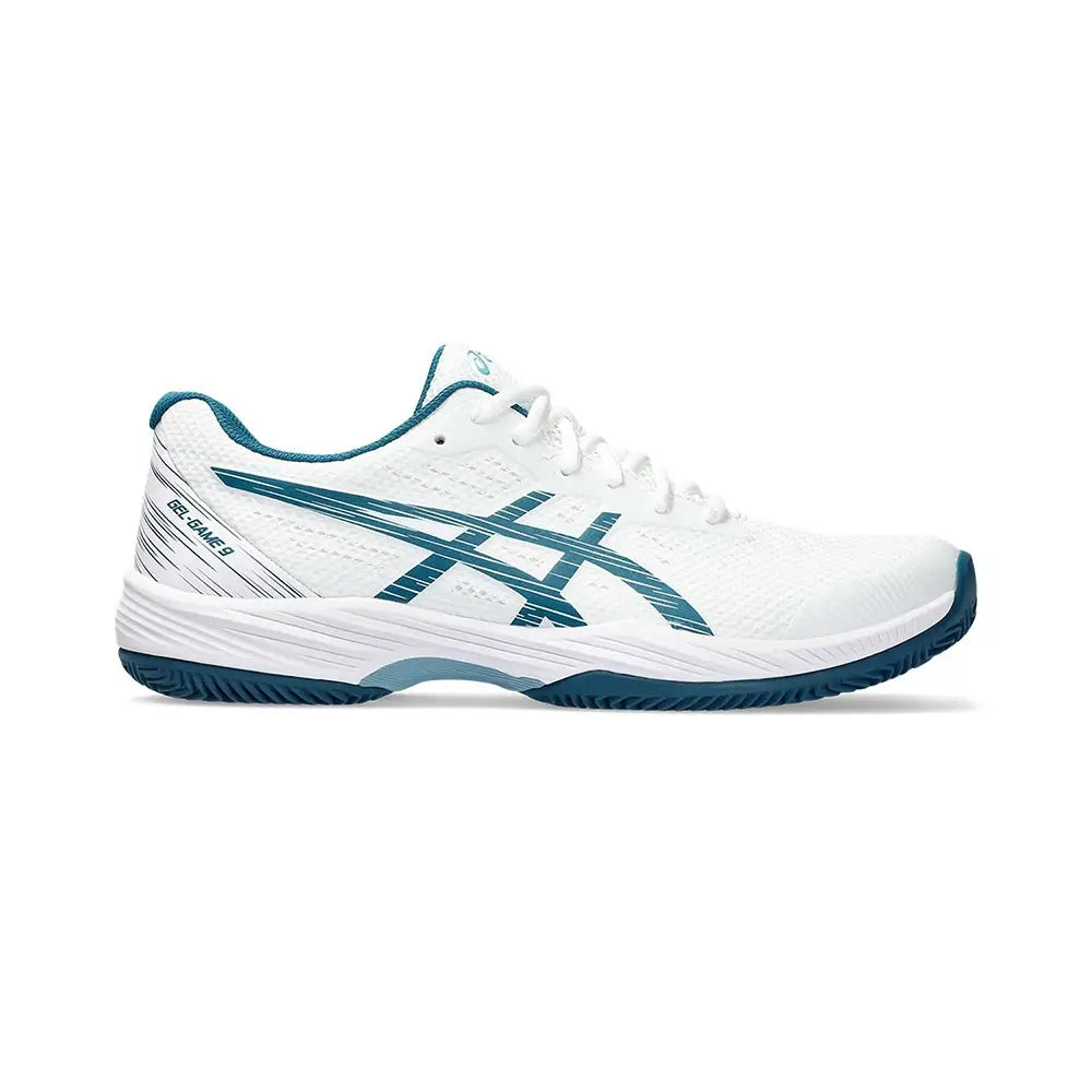 ASICS GEL-GAME 9 CLAY OC BRANCO TURQUESA 1041A358 102